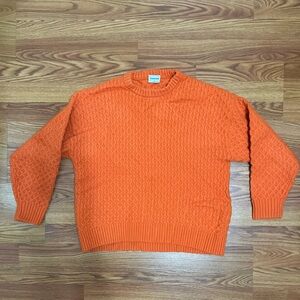 Sunday Best Vibrant Orange Crewneck Sweater